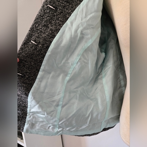 OLSEN EUROPE Virgin Wool Grey 3/4 Sleeve Sweater. Size 14 - Picture 8 of 12